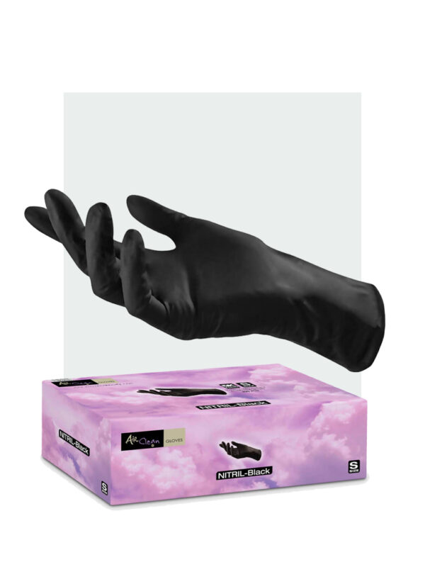 Guanti neri in nitrile taglia S 100 pezzi