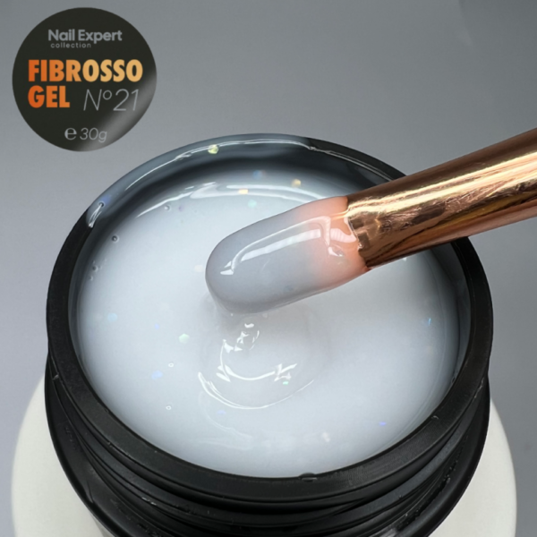 Fibrosso Gel Builder 21 Bianco Brillantinato 30gr