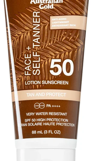 Australian Gold Face+Self Tanner Lotion Sunscreen SPF 50